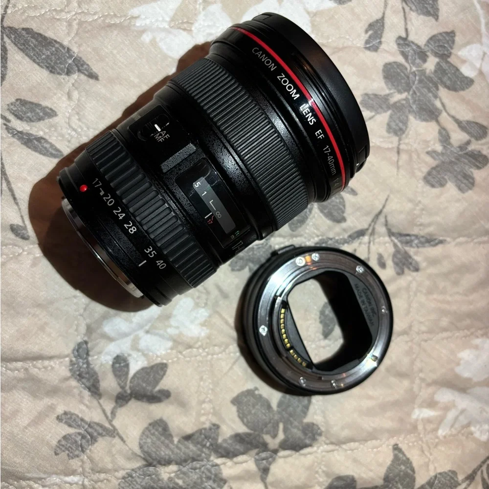 CANON 17-40mm F4 con adaptador para RF